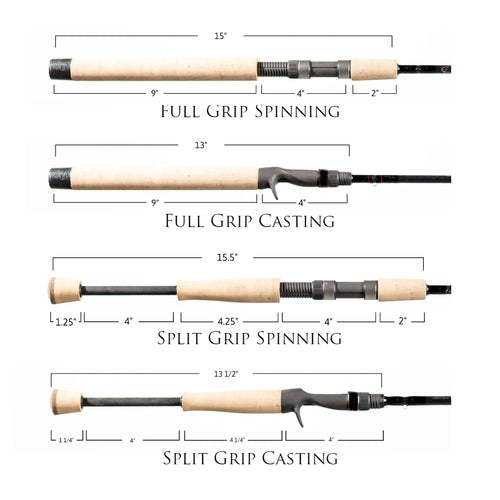 Medium Heavy Casting and Spinning Bass Fishing Rods